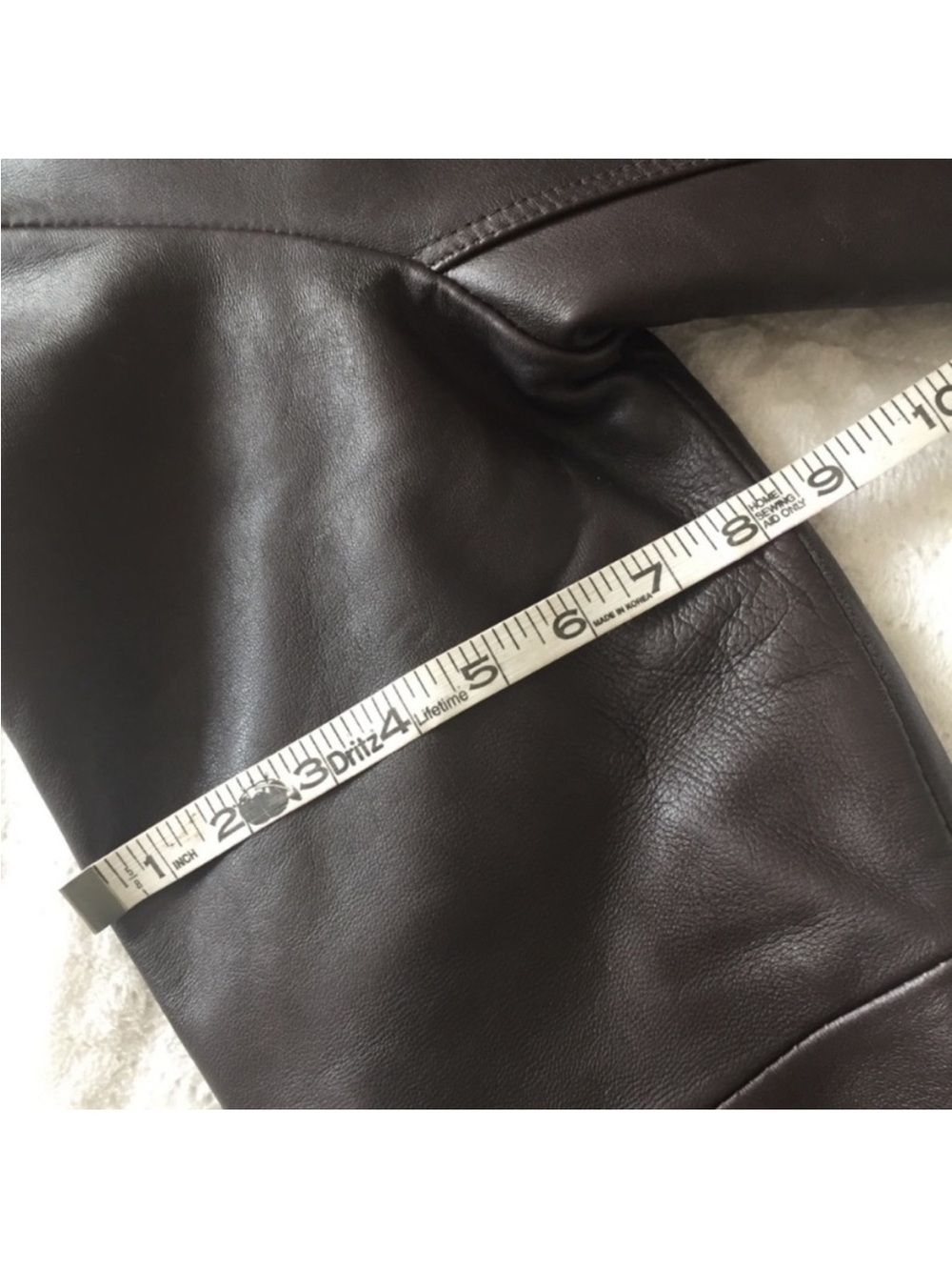 Claiborne Dark Brown Lambskin Leather Zip Bomber Jacket - Picture 13 of 13